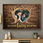 All Of Me Loves All Of You - Personalized Horizontal Poster - Upload Image. Gift For Couples. Husband Wife