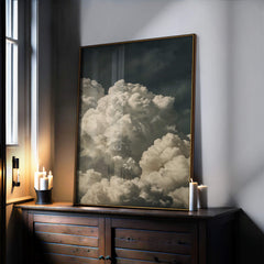 Vintage Billowing Clouds Print