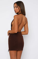 Let's Get Loud Mini Dress Chocolate