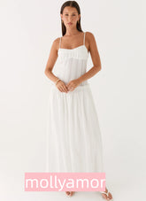 Jacinda Drop Waist Maxi Dress - Ivory