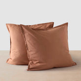 Stonewashed Organic Cotton Percale Euro Shams