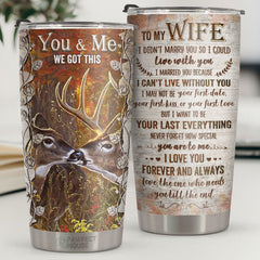 I Wish I Could Turn Back The Clock So I Would Love You Longer - Tumbler - To My Wife. Gift For Wife. Anniversary. Engagement. Wedding. Marriage Gift