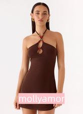 Party For You Mini Dress - Chocolate