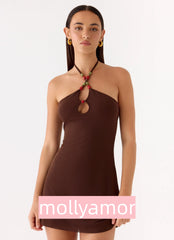 Party For You Mini Dress - Chocolate