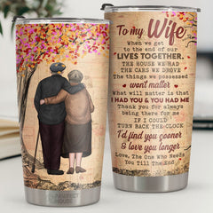 If I Could Turn Back The Clock I'd Find You Sooner And Love You Longer - Tumbler - To My Wife. Gift For Wife. Anniversary. Engagement. Wedding. Marriage Gift
