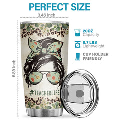 Being A Teacher Is Easy It's Like Riding A Bike - Tumbler - Appreciation. Graduation. Retirement. Thank You Gift For Teacher. Teacher Gift From Students