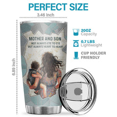 Never Feel That You Are Alone I'm Always Right Next To You - Tumbler - To My Son. Gift For Son. Son Gift From Mom. Birthday Gift For Son