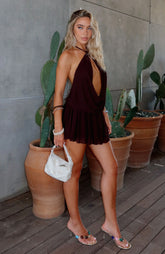 Show Me The World Mini Dress Chocolate
