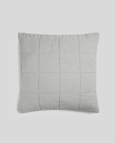 Linen Box Quilted Euro Sham - FINAL SALE (Fog)