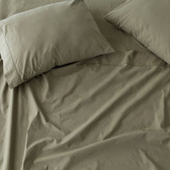 Stonewashed Organic Cotton Percale Sheet Set