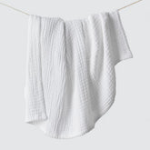 Cotton Gauze Throw - White