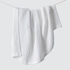Cotton Gauze Throw - White