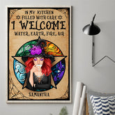 I Welcome Water. Earth. Fire And Air - Personalized Vertical Poster. Halloween Ideas.