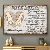 Love You Forever And Always - Gift For Couples. Husband Wife. Personalized Horizontal Poster