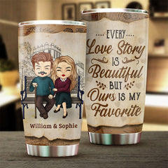 Our Love Story Is My Favorite - Gift For Couples. Personalized Tumbler