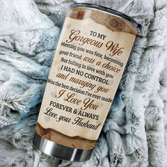 Meeting You Was Fate - Gift For Couples. Personalized Tumbler