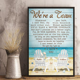 We're A Team - You Got Me - I Got Us - I Love You - Gift For Couples. Personalized Vertical Poster