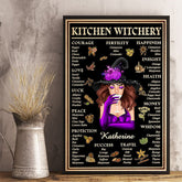 Kitchen Witchery - Love And Happiness - Personalized Vertical Poster. Halloween Ideas.