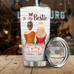 Because Of You I Laugh. I Smile. I Cry - Gift For Bestie - Personalized Tumbler