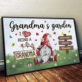 Love Being A Grandma - Family Personalized Custom Horizontal Poster - Mother's Day. Gift For Mom. Grandma