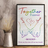 Proud To Love Who I Love. LGBTQ+ Couples - Gift For Couples. Personalized Vertical Poster