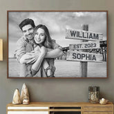 Custom Photo We Loved With A Love That Was More Than Love - Couple Personalized Custom Horizontal Poster - Gift For Husband Wife. Anniversary