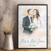 Custom Photo Happy Together With You - Couple Personalized Custom Vertical Poster - Gift For Husband Wife. Anniversary