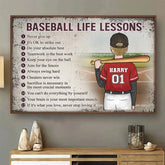 Keep Your Eye On The Ball - Family Personalized Custom Horizontal Poster - Gift For Family Members. Baseball Players. Baseball Lovers