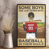 Baseball In Their Souls - Personalized Custom Vertical Poster - Gift For Family Members. Sport Lovers. Sport Players
