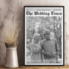 Custom Photo Embracing Life's Journey. Hand In Hand - Couple Personalized Custom Vertical Poster - Gift For Husband Wife. Anniversary