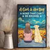 Our Bond Is Unbreakable - Memorial Personalized Custom Horizontal Poster - Sympathy Gift For Pet Owners. Pet Lovers