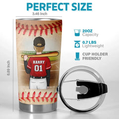Compete Like You've Never Lost - Family Personalized Custom Tumbler - Gift For Family Members. Baseball Players. Baseball Lovers