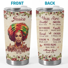 Never Doubt How Beautiful You Are - Bestie Personalized Custom Tumbler - Gift For Best Friends. BFF. Sisters