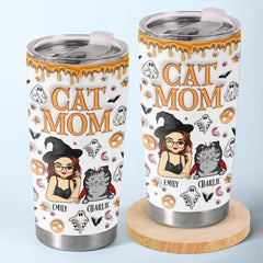 Time To Put On My Halloween Costume - Cat Personalized Custom 3D Inflated Effect Printed Tumbler - Halloween Gift For Pet Owners. Pet Lovers
