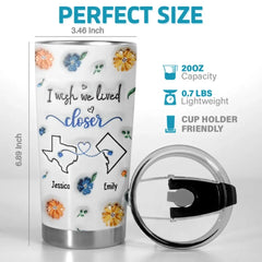 You Are A Sister To My Heart - Bestie Personalized Custom 3D Inflated Effect Printed Tumbler - Gift For Best Friends. BFF. Sisters