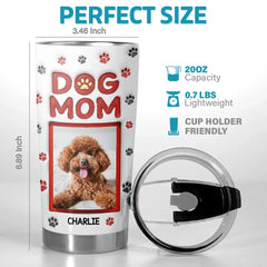 Custom Photo A Little Fur Can Brighten Even The Gloomiest Days - Dog & Cat Personalized Custom 3D Inflated Effect Printed Tumbler - Gift For Pet Owners. Pet Lovers