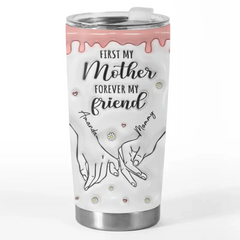 A Mother's Love Is Forever - Family Personalized Custom 3D Inflated Effect Printed Tumbler - Gift For Mom. Daughter