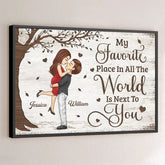My Smile Is Yours - Couple Personalized Custom Horizontal Poster - Gift For Husband Wife. Anniversary
