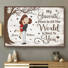 My Smile Is Yours - Couple Personalized Custom Horizontal Poster - Gift For Husband Wife. Anniversary