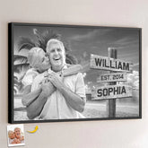 Custom Photo With You. I've Found My Home - Couple Personalized Custom Horizontal Poster - Gift For Husband Wife. Anniversary