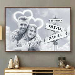 Custom Photo Every Moment With You Is A Treasure - Couple Personalized Custom Horizontal Poster - Gift For Husband Wife. Anniversary