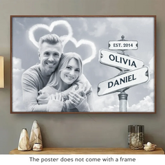 Custom Photo Every Moment With You Is A Treasure - Couple Personalized Custom Horizontal Poster - Gift For Husband Wife. Anniversary