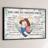 Thank You For Coming Into My Life - Couple Personalized Custom Horizontal Poster - Gift For Husband Wife. Anniversary