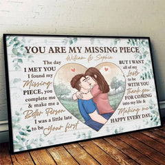 Thank You For Coming Into My Life - Couple Personalized Custom Horizontal Poster - Gift For Husband Wife. Anniversary