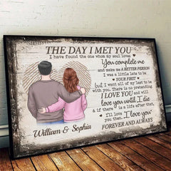 I Have Found The One Whom My Soul Loves - Couple Personalized Custom Horizontal Poster - Christmas Gift For Husband Wife. Anniversary