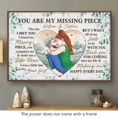 Thank You For Coming Into My Life - Couple Personalized Custom Horizontal Poster - Gift For Husband Wife. Anniversary