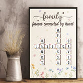 Forever Connected By Heart - Family Personalized Custom Vertical Poster - Gift For Family Members. Siblings. Brothers. Sisters. Best Friends