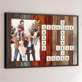 Custom Photo Heart Full Of Love. Home Full Of Family - Family Personalized Custom Horizontal Poster - Christmas Gift For Family Members