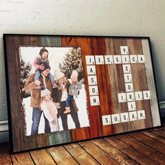 Custom Photo Heart Full Of Love. Home Full Of Family - Family Personalized Custom Horizontal Poster - Christmas Gift For Family Members
