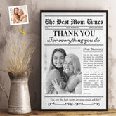 Custom Photo A Mother's Love Is My Greatest Blessing - Family Personalized Custom Vertical Poster - Gift For Mom